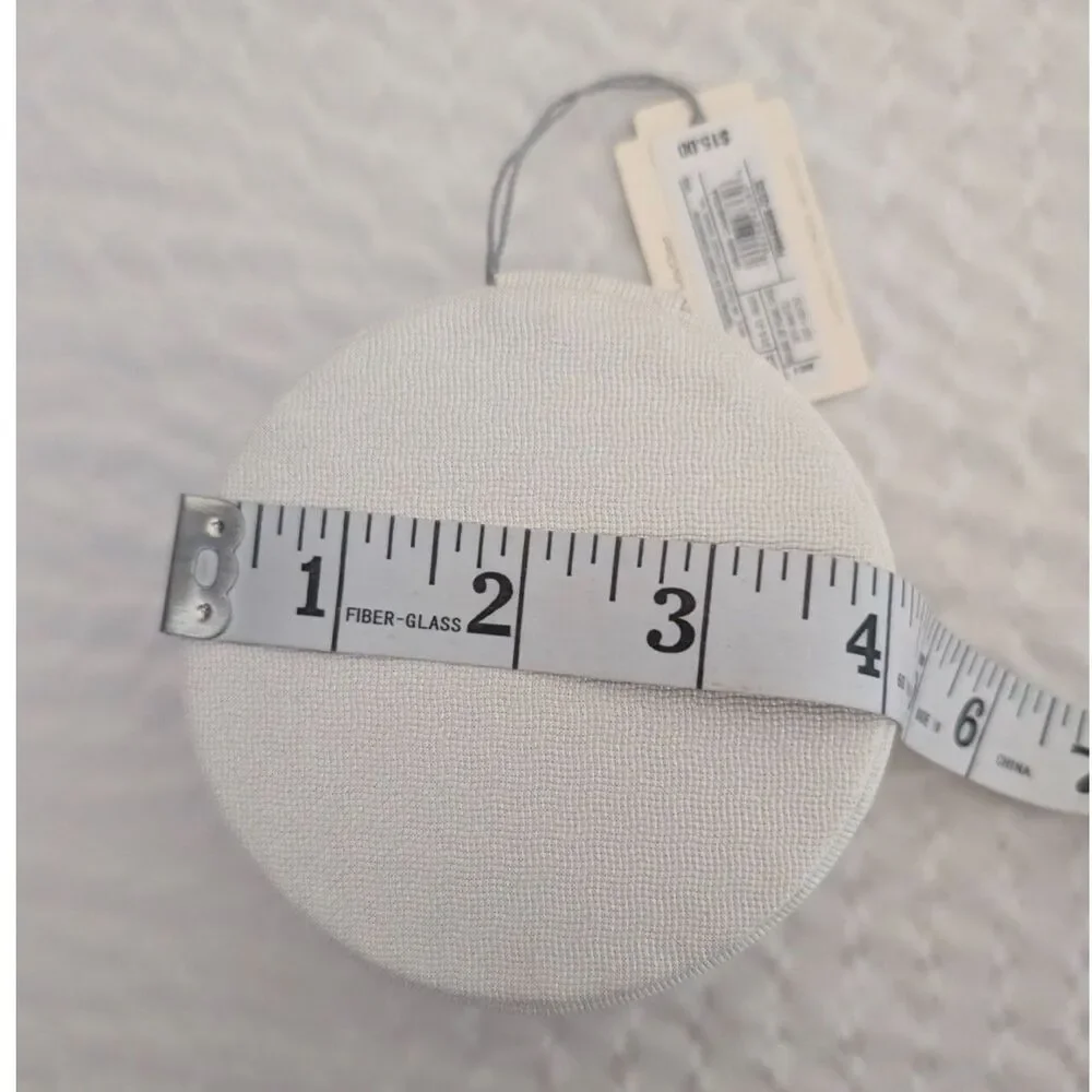 A New Day Women's Off White Round Pearl Travel Zip Jewelry Box